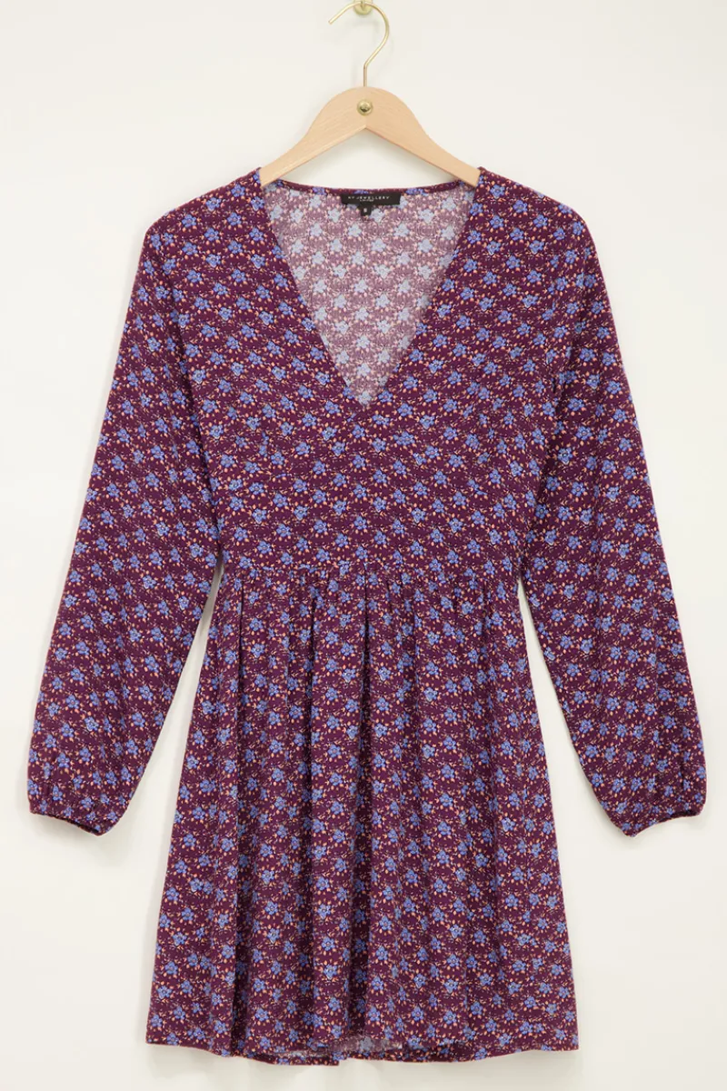 My Jewellery Robe Multicolore Avec Motif Floral Et Manches Longues New