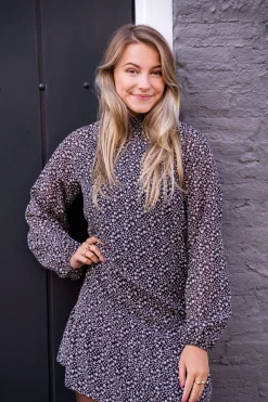 My Jewellery Robe Noire à Fleurs Blanches Online