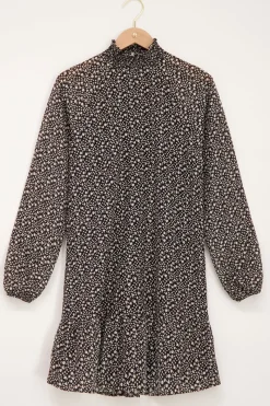 My Jewellery Robe Noire à Fleurs Blanches Online