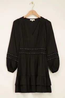 My Jewellery Robe Noire à Volants Et à Clous Sale