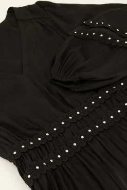 My Jewellery Robe Noire à Volants Et à Clous Sale