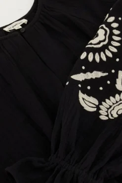 My Jewellery Robe e Avec Broderie Blanche Noir Sale