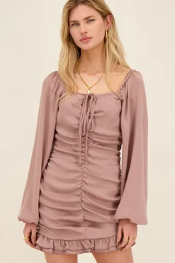 My Jewellery Robe Noire Plissée à Manches Longues New