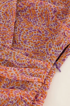 My Jewellery Robe Orange Plissée à Volants Clearance