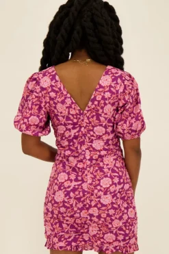 My Jewellery Robe Plissée Fleurie Rose Online