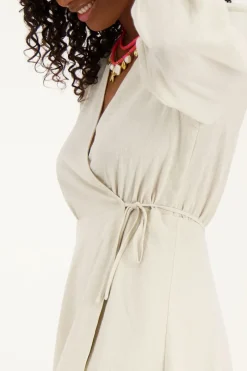 My Jewellery Robe Portefeuille Beige Aspect Lin Outlet