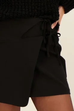 My Jewellery Robe Portefeuille Noire à Double Nœud Sale