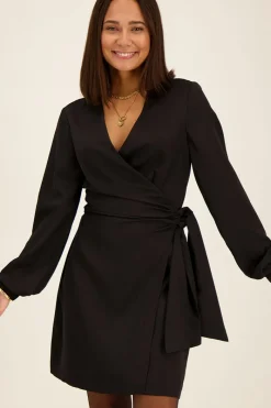 My Jewellery Robe Portefeuille Noire Avec Nœud Sale