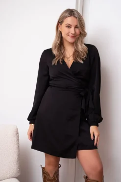 My Jewellery Robe Portefeuille Noire Avec Nœud Sale
