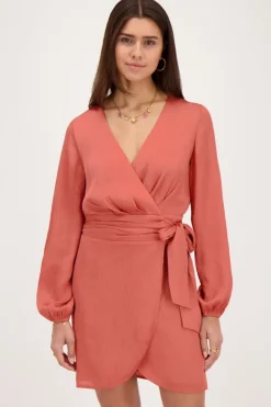My Jewellery Robe Portefeuille Avec Ceinture Orange Clearance