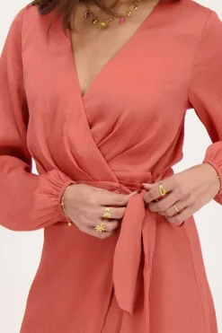 My Jewellery Robe Portefeuille Avec Ceinture Orange Clearance