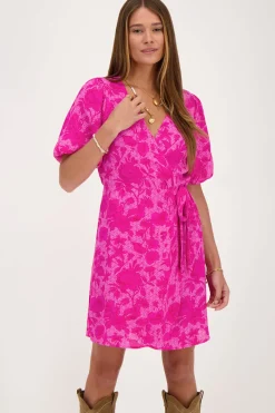 My Jewellery Robe Portefeuille Rose à Imprimé Floral Rose/Rose clair Fashion