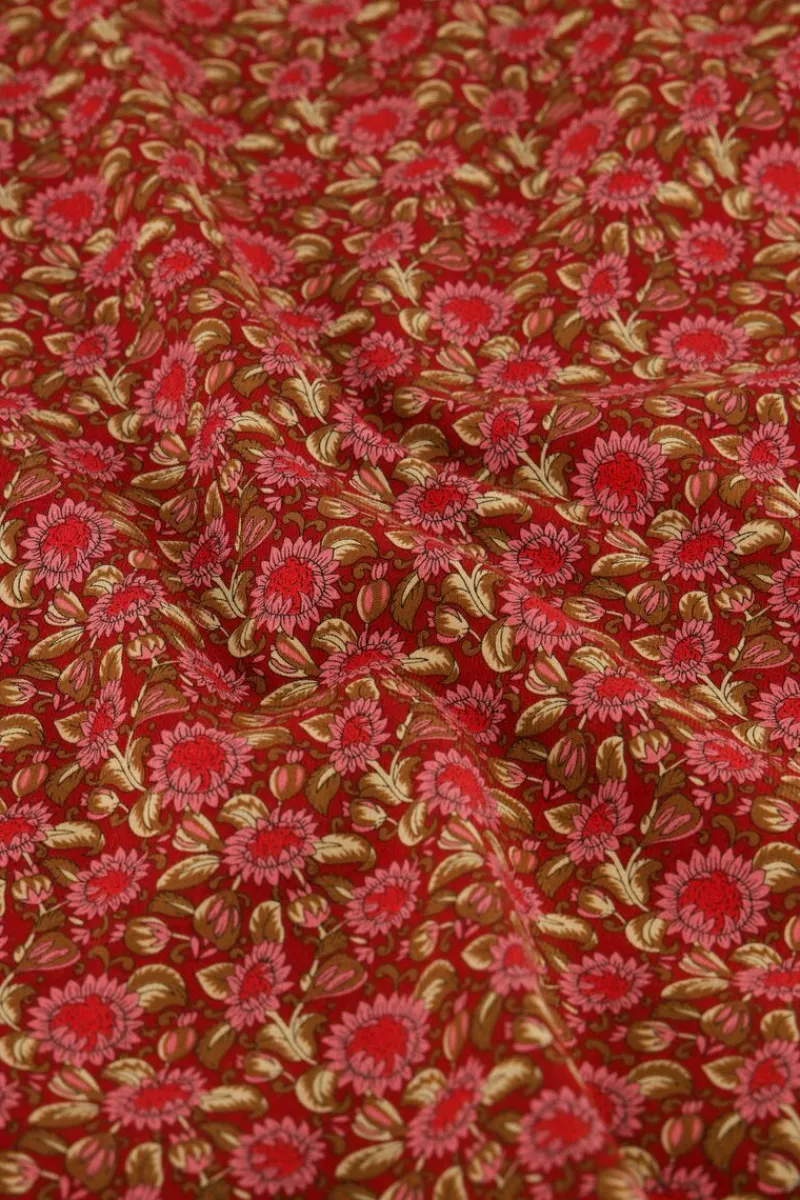 My Jewellery Robe Portefeuille Rouge à Imprimé Floral Online