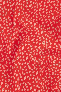 My Jewellery Robe Portefeuille Rouge Avec Imprimé Fantaisie Discount