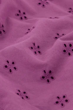 My Jewellery Robe Portefeuille te Avec Broderie Florale Violet Fashion