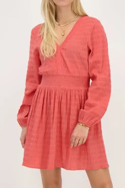 My Jewellery Robe Rose Corail Avec Col En V Rose/Corail Outlet