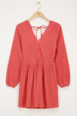 My Jewellery Robe Rose Corail Avec Col En V Rose/Corail Outlet