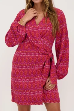 My Jewellery Robe Rouge à Imprimé Aztèque New
