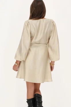My Jewellery Robe Taupe Avec Aspect Satiné Sale