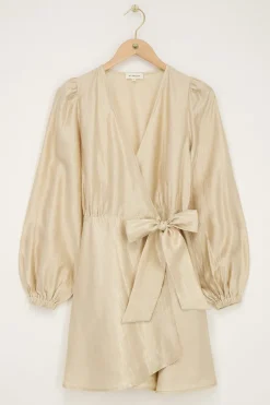 My Jewellery Robe Taupe Avec Aspect Satiné Sale