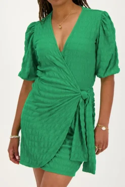 My Jewellery Robe e Avec Chevauchement Et Structure Vert Clearance