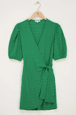 My Jewellery Robe e Avec Chevauchement Et Structure Vert Clearance