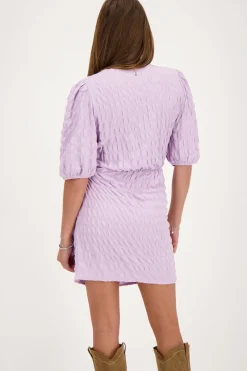 My Jewellery Robe te Avec Superposition Et Structure Violet Outlet