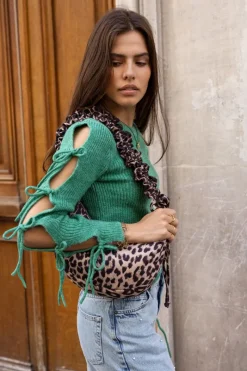 My Jewellery Sac à Bandoulière à Volants Imprimé Léopard Hot