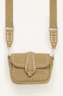 My Jewellery Sac à Bandoulière Beige Avec Clous Argentés Fashion