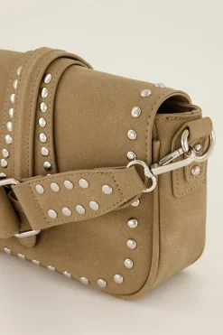 My Jewellery Sac à Bandoulière Beige Avec Clous Argentés Fashion
