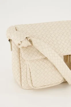 My Jewellery Sac à Bandoulière Beige Texturé Avec Deux Poches Discount