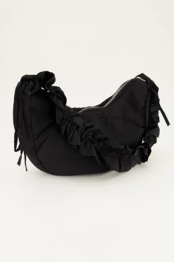 My Jewellery Sac à Bandoulière à Volants Noir New