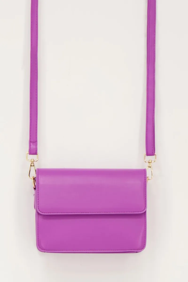 My Jewellery Sac à Bandoulière En Simili Cuir Violet Fashion