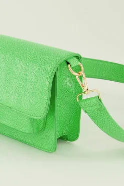 My Jewellery Sac à Main Avec Bandoulière Vif à Motif Croco Vert Outlet