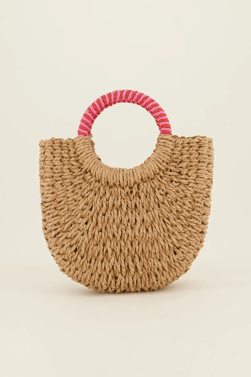 My Jewellery Sac Bandoulière En Paille à Anse Rose New