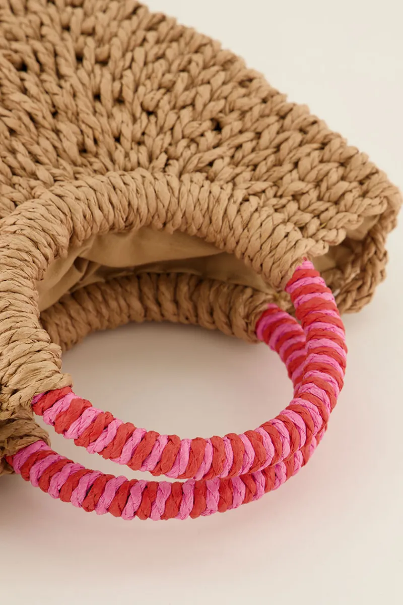 My Jewellery Sac Bandoulière En Paille à Anse Rose New