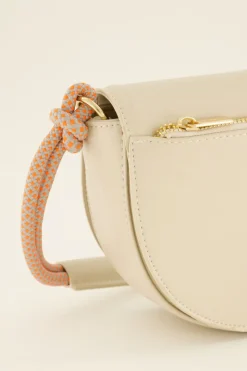 My Jewellery Sac Demi-lune à Bandoulière Corde Beige Clearance