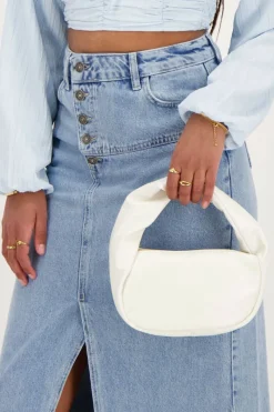 My Jewellery Sac En Simili Cuir Crème Discount