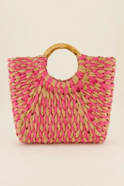 My Jewellery Sac En Osier Rose Discount