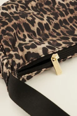 My Jewellery Sac Porté épaule Marron à Imprimé Léopard Outlet