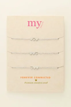 My Jewellery Set De 3 Bracelets à 3 Coeurs Sale