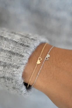 My Jewellery Set De 2 Bracelets à 2 Coeurs New