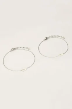 My Jewellery Set De 2 Bracelets à 2 Coeurs New