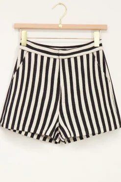 My Jewellery Short à Rayures Noires Et Blanches Hot