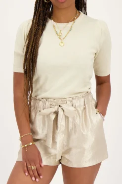 My Jewellery Short Beige Satiné Avec Nœud Sale