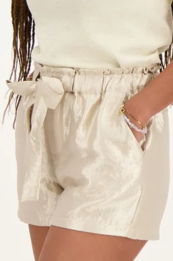 My Jewellery Short Beige Satiné Avec Nœud Sale