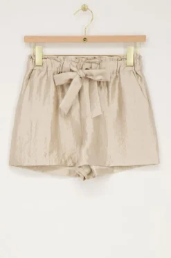 My Jewellery Short Beige Satiné Avec Nœud Sale
