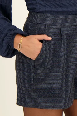 My Jewellery Short En Tweed Lurex Bleu Hot