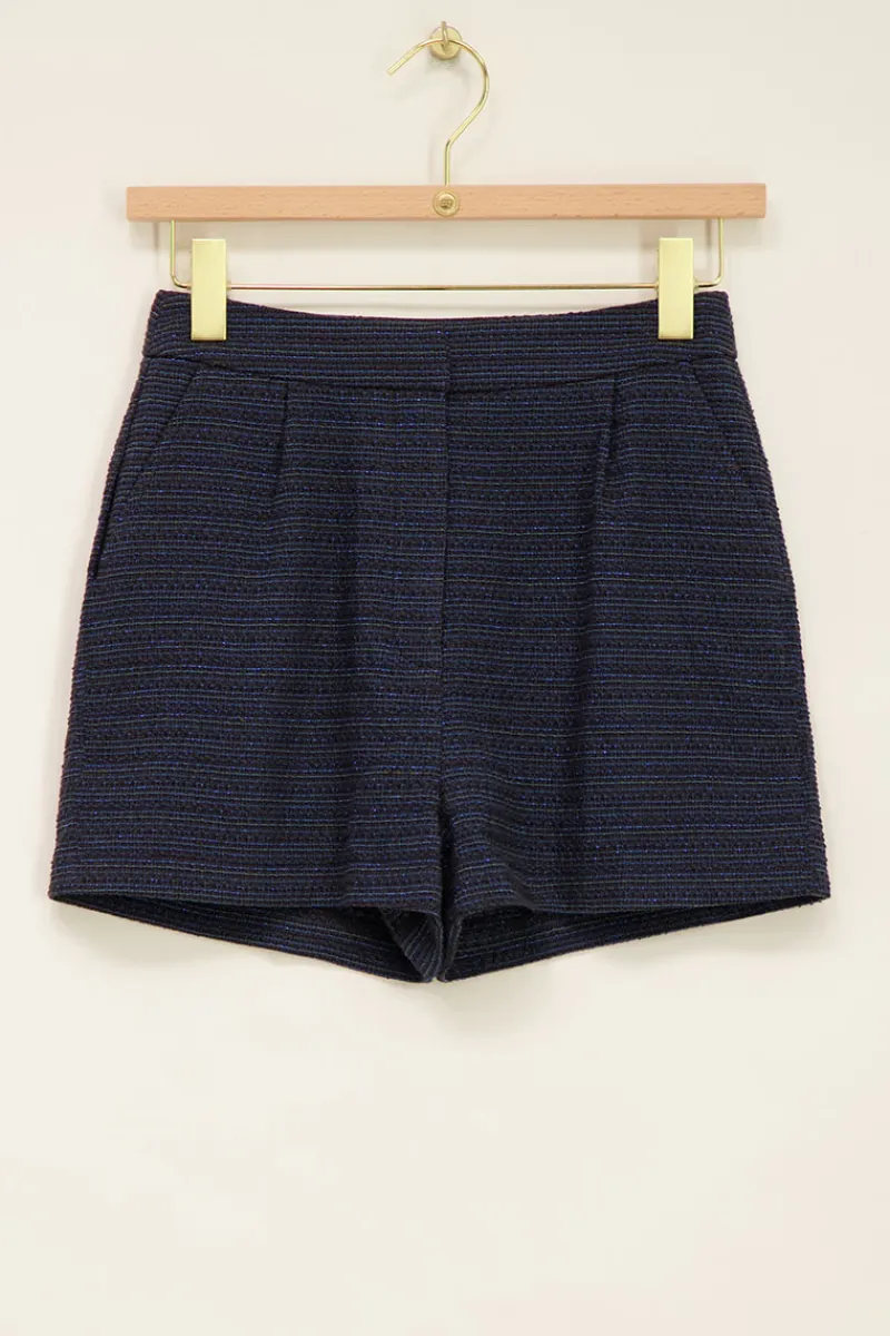 My Jewellery Short En Tweed Lurex Bleu Hot