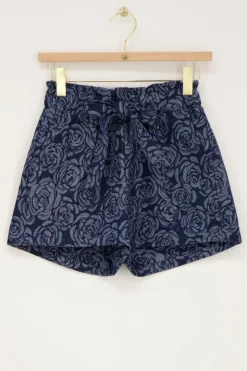 My Jewellery Short En Jean Bleu Avec Des Roses Discount